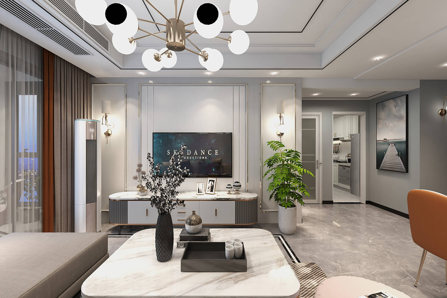 翡翠時光135m&sup2;現代輕奢風格案例