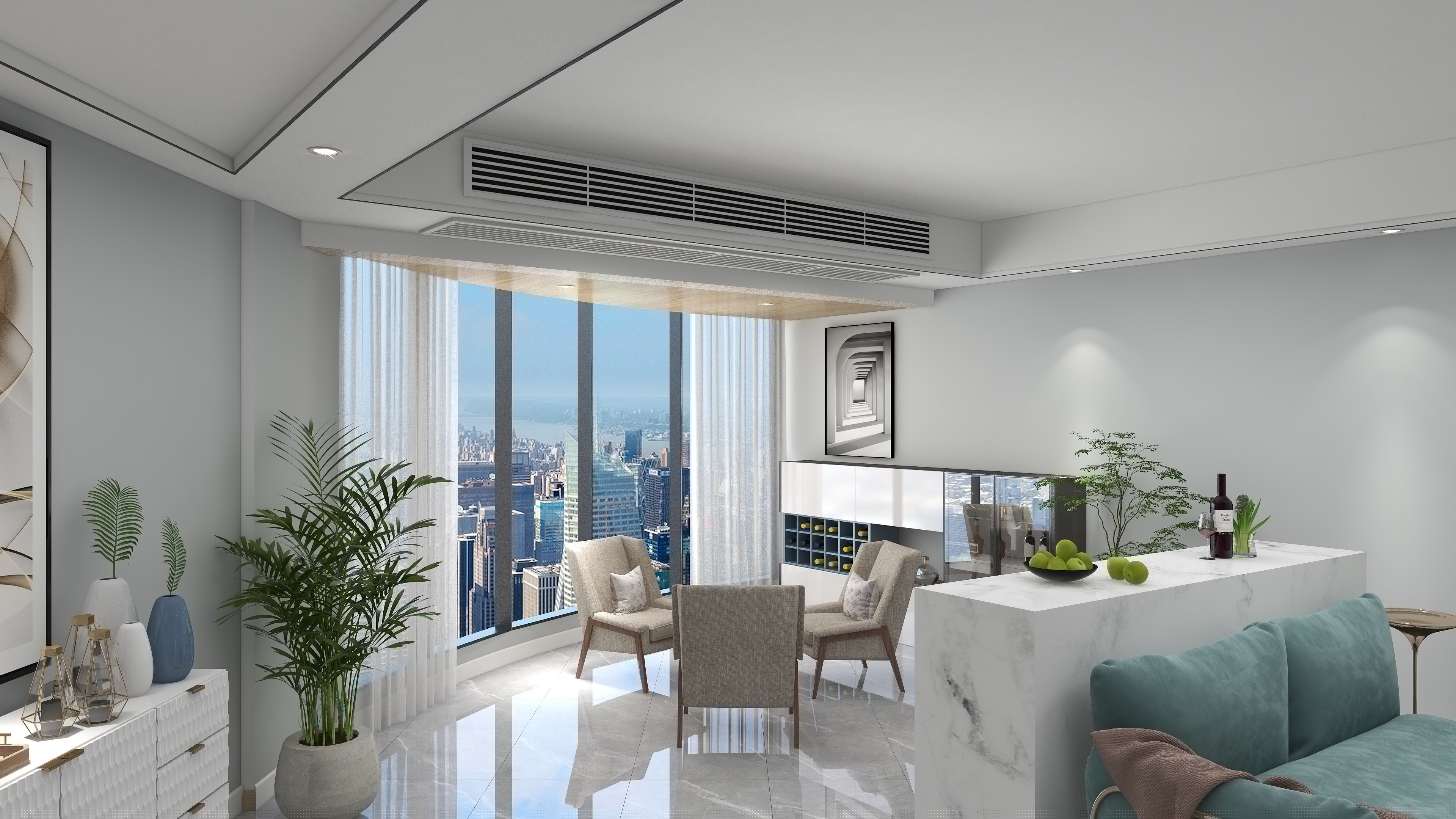 南寧新房裝修-現代簡約風-客廳